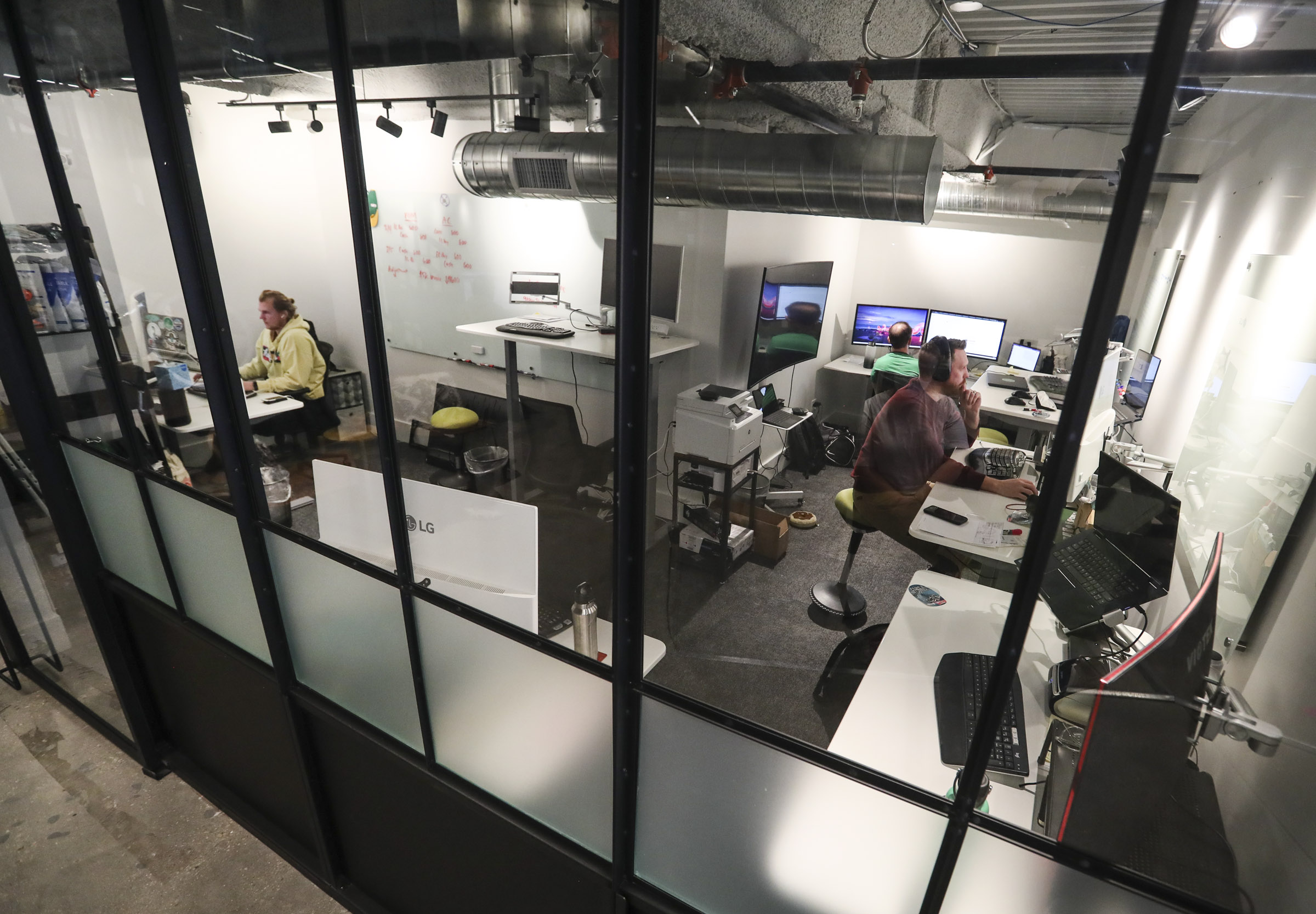 The Brick and Vine office in the Kiln co-working community at The Gateway in Salt Lake City is pictured on Monday, Feb. 8, 2021. Kiln provides flexible monthly memberships with access to an office environment for individuals, teams and companies.