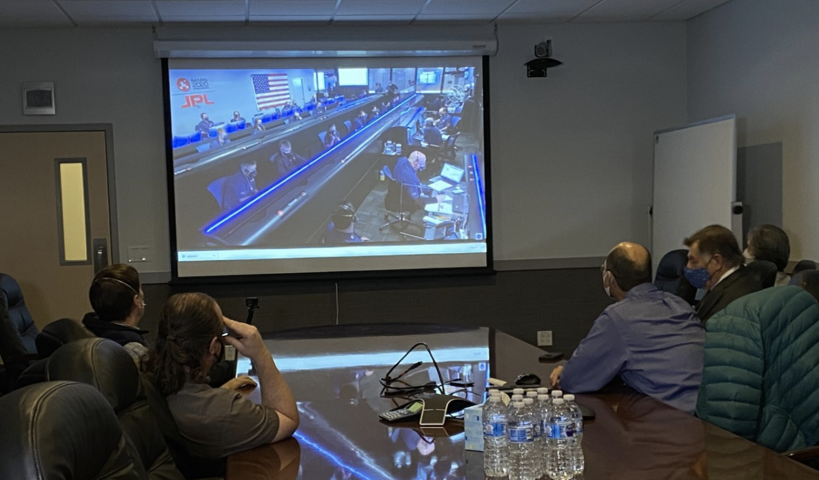 As the Perseverance rover touched down on the surface of Mars Thursday, a group of MOXTEK Inc. scientists, engineers and executives huddled in a conference room and watched NASA’s live coverage anxiously.