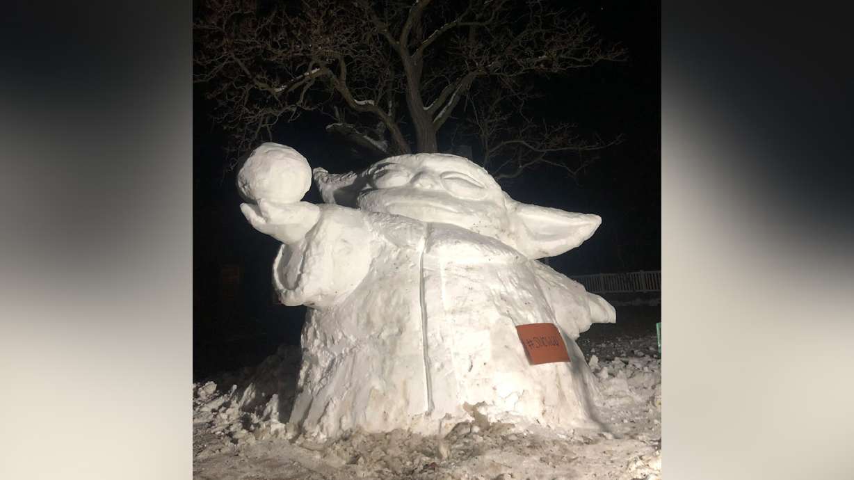 A picture of J.R. Royce's "Snow Grogu."