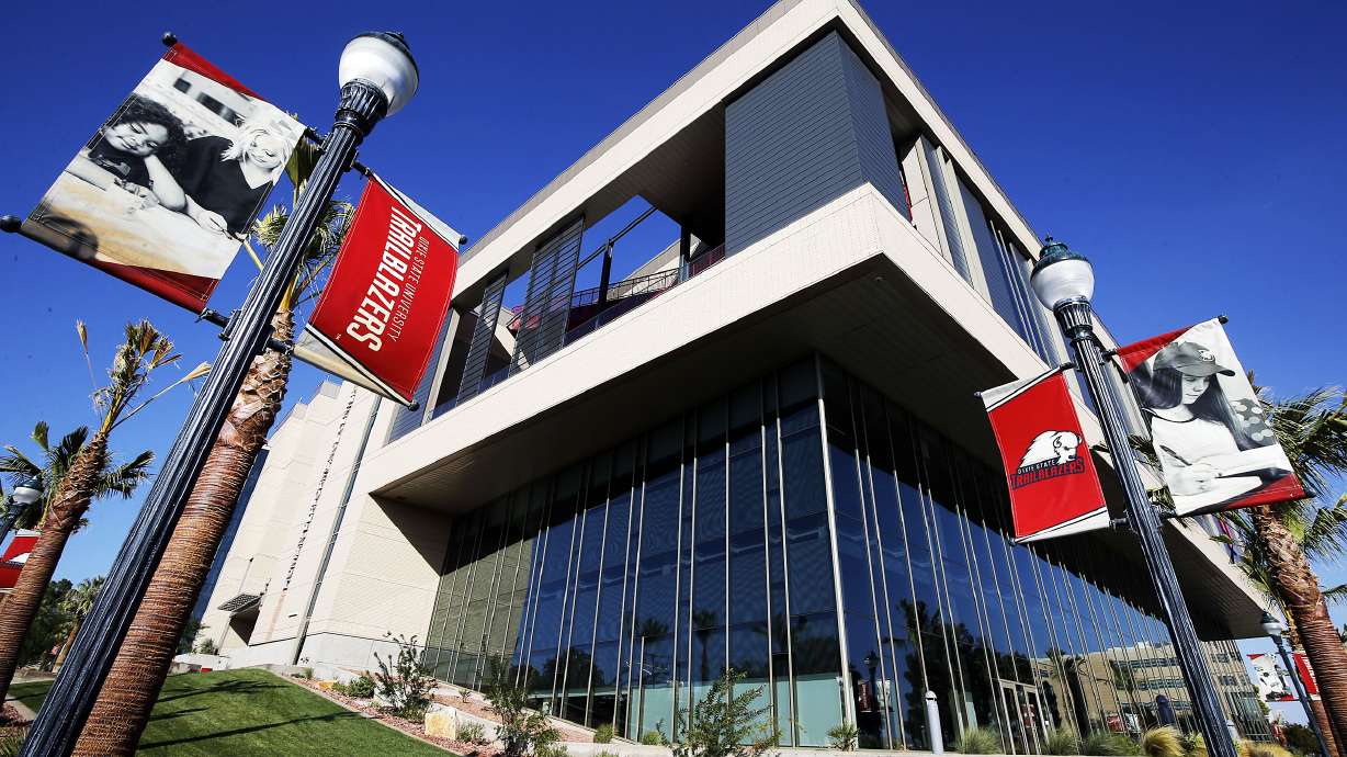 The Human Performance Center at Dixie State University in St. George is pictured on Oct. 11, 2020. A petition against the school's proposed new name has received nearly 15,000 signatures.