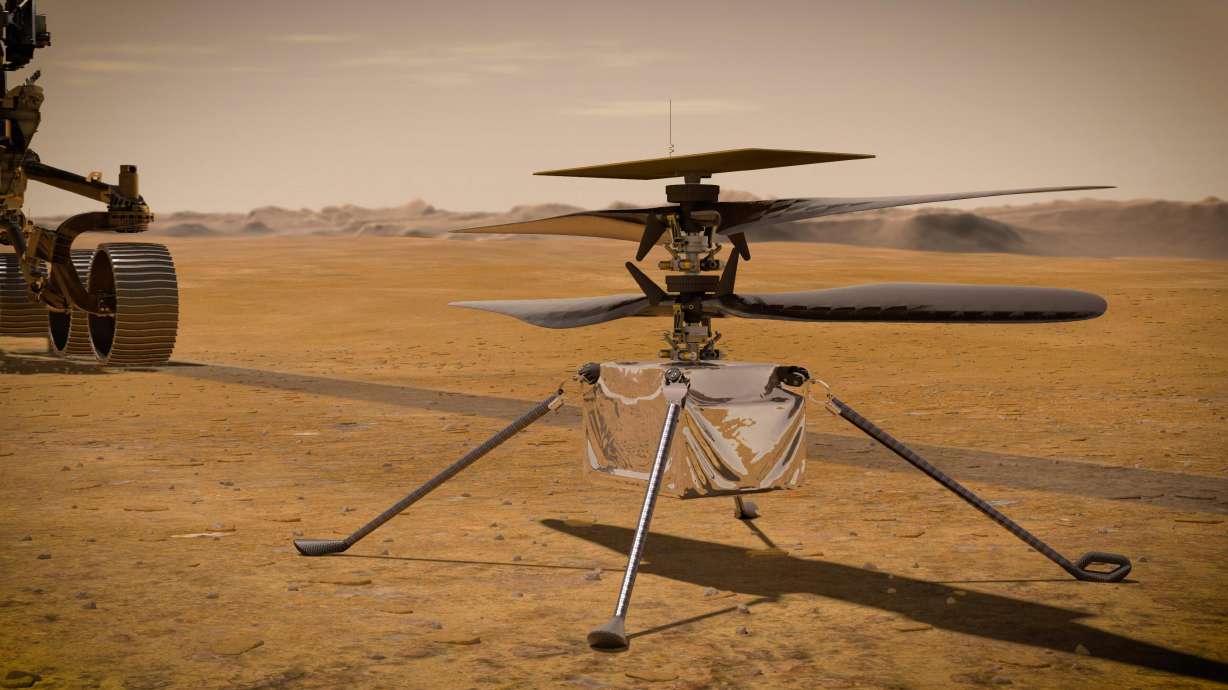 The Ingenuity helicopter phones home from Mars.