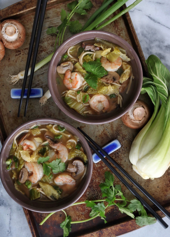 Shrimp & Bok Choy Noodle Soup