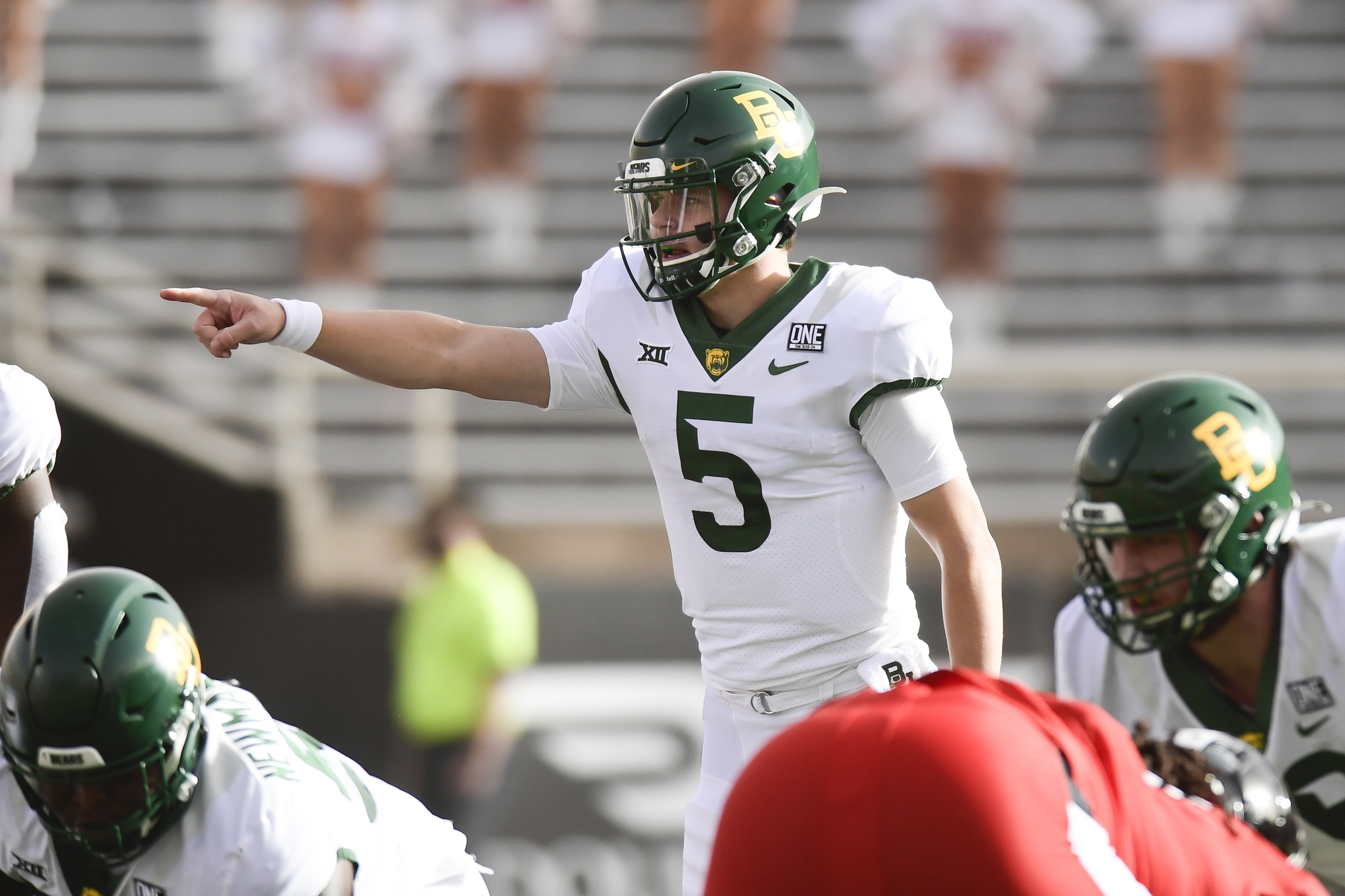 Baylor quarterback Charlie Brewer signals a play against Texas Tech in Lubbock, Texas, Saturday, Nov. 14, 2020. The four-year Bears starter transferred to Utah in the offseason and is expected to get the majority of reps during spring camp.