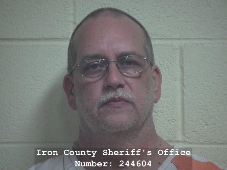 Kurt Jurgens Bauer, 57, of Kane County, booking photo taken in Iron County, Utah, July 29, 2020.