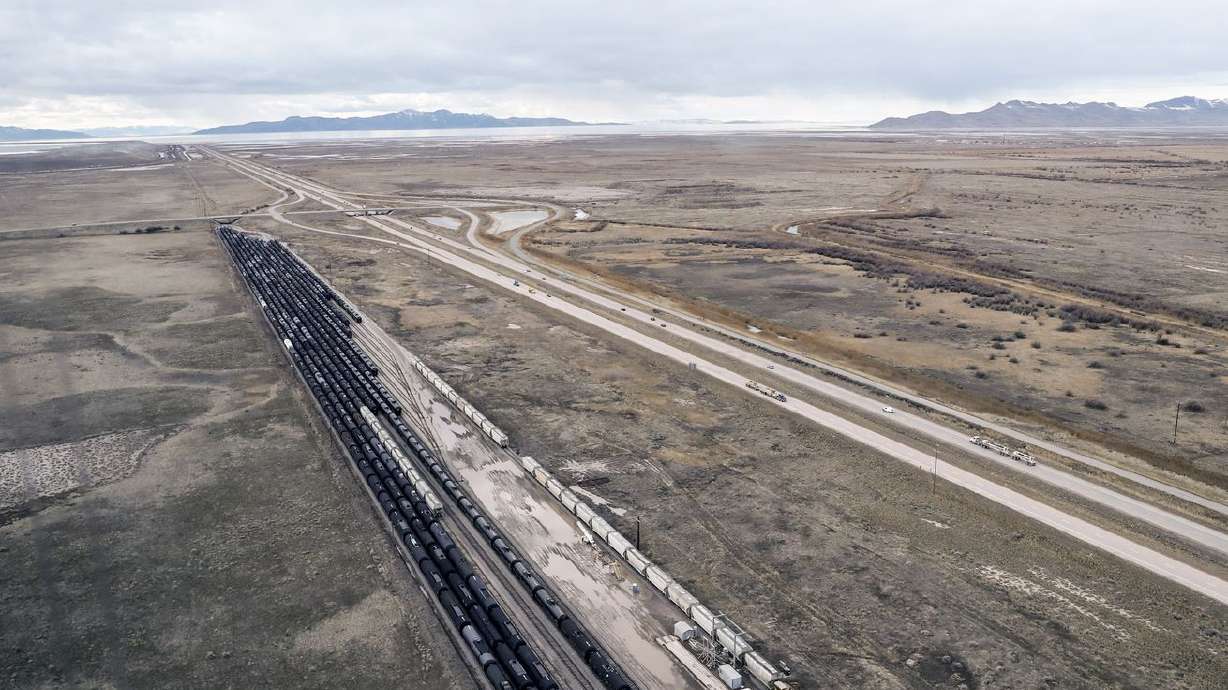 Area at I-80 near 7200 West where the Utah Inland Port
is planned to be built in Salt Lake City on Monday, Jan. 27, 2020.
Utah lawmakers on Tuesday, March 2, 2021, struck a deal for the
last lingering, unresolved piece of the state’s 2021 budget.