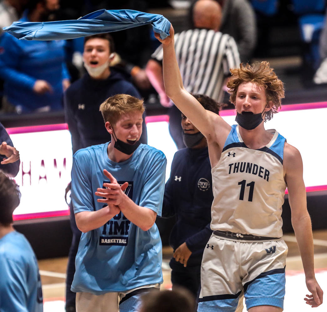 American Fork and Westlake compete in the 6A boys basketball state semifinals at Salt Lake Community College in Salt Lake City on Thursday, March 4, 2021