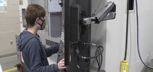 Blind students at Davis Technical College learn precision machining