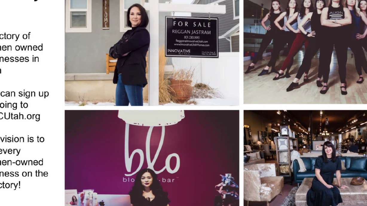 A women-owned business directory website was shown
during a Zoom meeting called The Women’s Business Center of Utah
commemorated International Women’s Day Monday, March 8, 2021 with
Lt. Gov. Deidre Henderson and other state leaders.