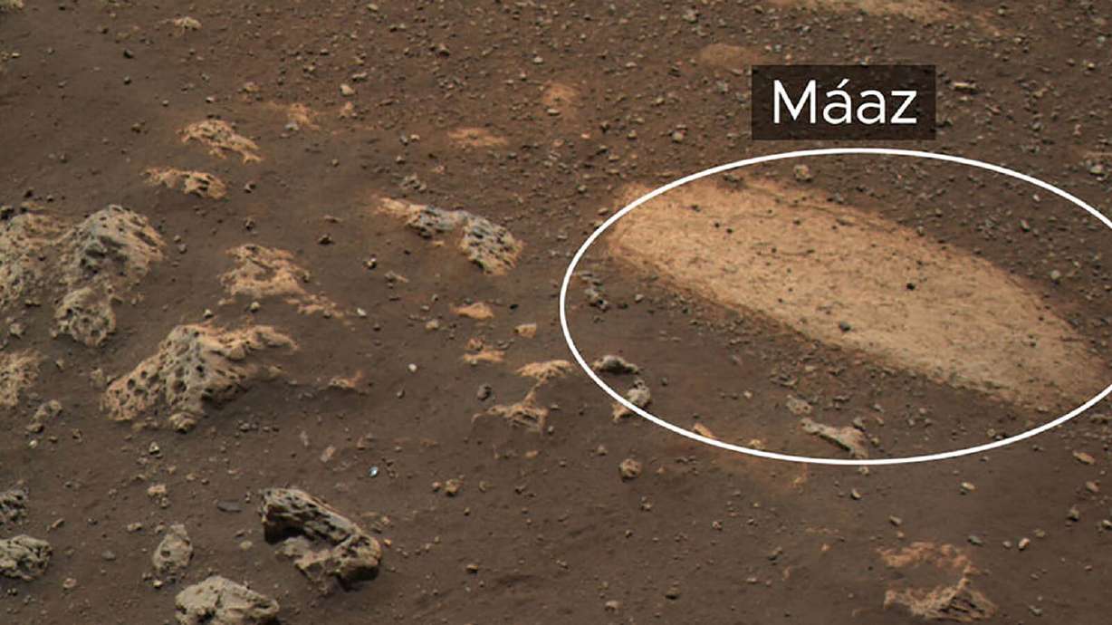 The rock is called "Máaz" - the Navajo word for "Mars."