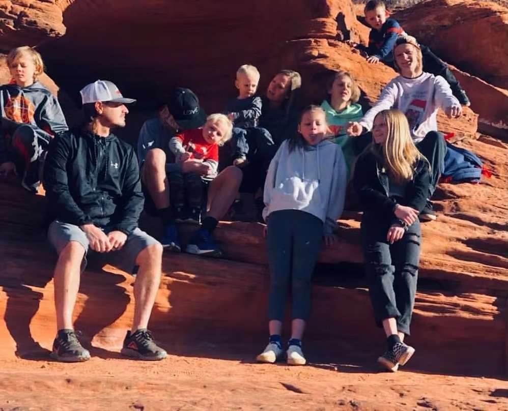 Arianne Brown and her family pictured in 2020.