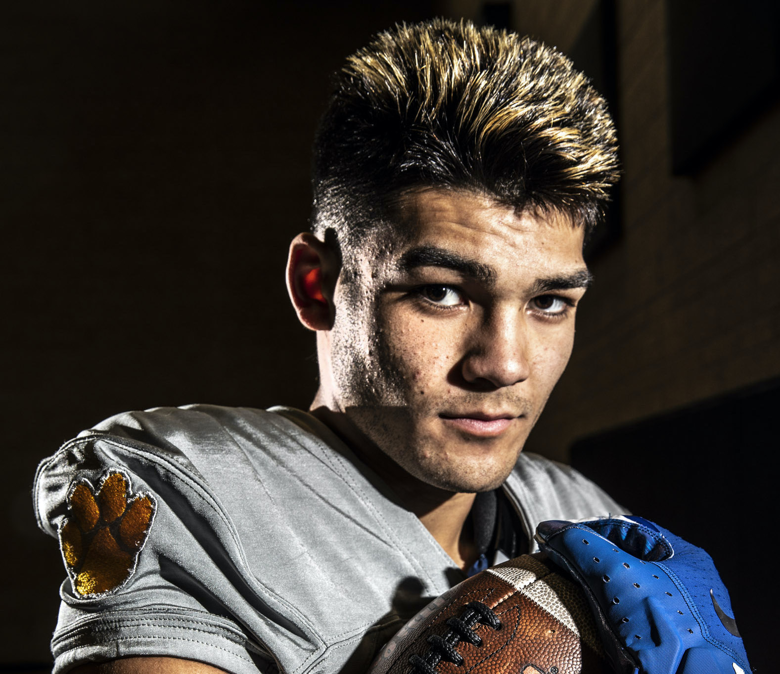 Orem High School football player Puka Nacua at Orem High School on Thursday, Dec. 6, 2018.