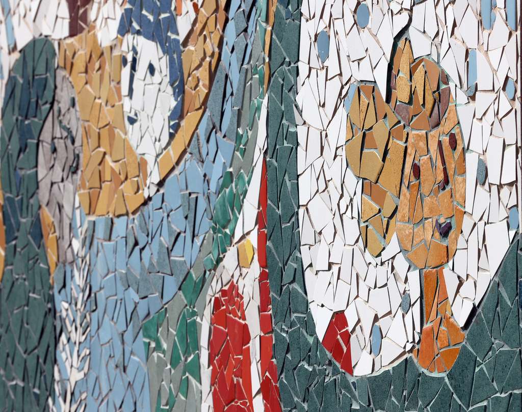 A mosaic panel, part of a mural dedicated to those who have taken their own lives, is pictured on 2700 West between 3500 South and 3100 South in West Valley City on Tuesday, March 16, 2021. The mural, created by artist Roger Whiting, of Community Arts of Utah, and project assistant Mati Simonds, was unveiled Tuesday, along with a media campaign to raise awareness of mental health and suicide prevention resources available to Utah's Latino community.