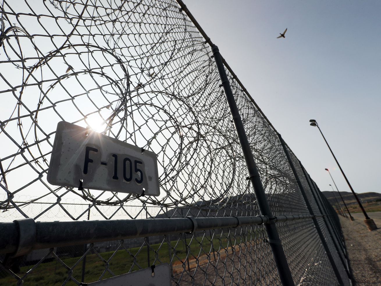 Razor wire surrounds the Utah State Prison on Monday
Sept. 14, 2020. The Utah Department of Corrections has announced
another five deaths related to COVID-19. COVID-19