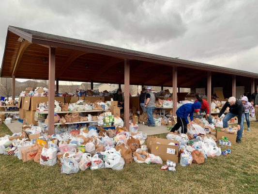Donations for the statewide Feed Utah Food Drive are collected in Eagle Mountain.
