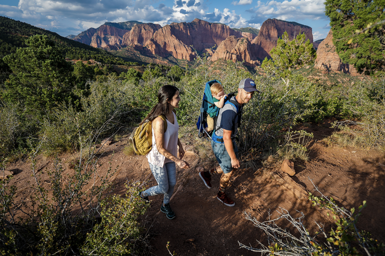 Hiking in North Zion National Park (Kolob Canyons).