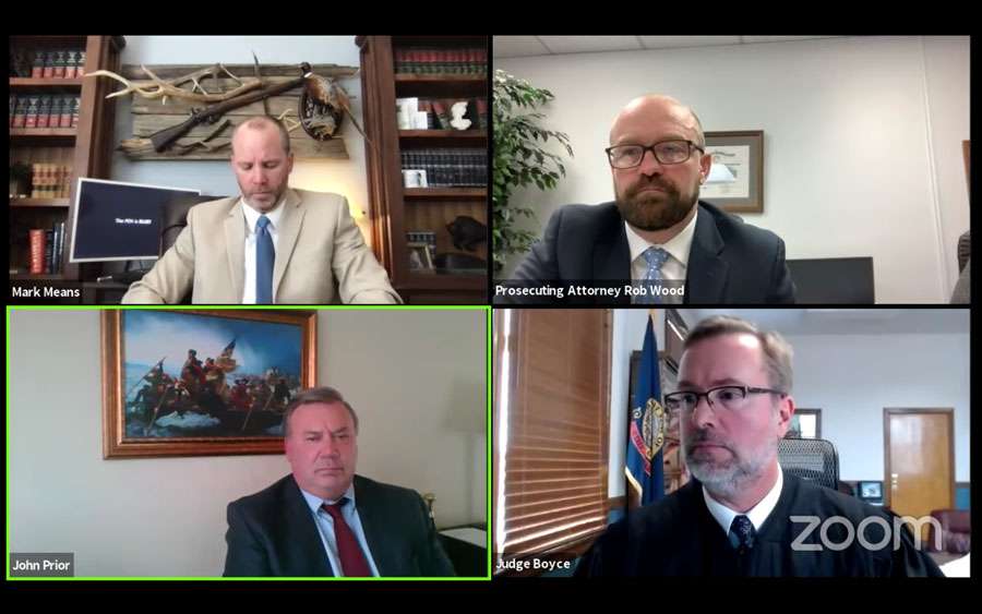 Monday's court hearing held via Zoom.