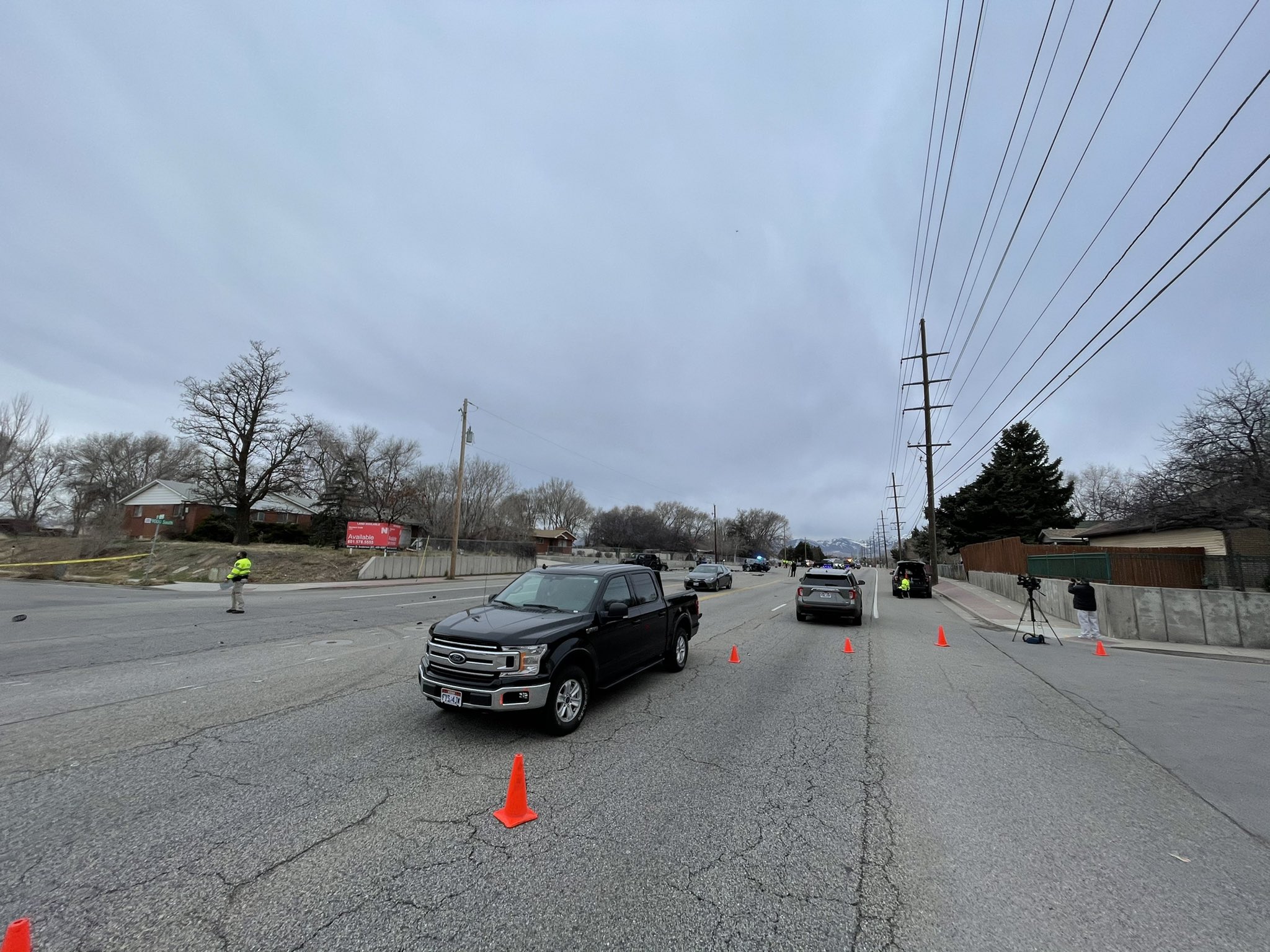 A driver died after police say their car sideswiped several other cars on 9000 South in West Jordan on Thursday, March 25, 2021.