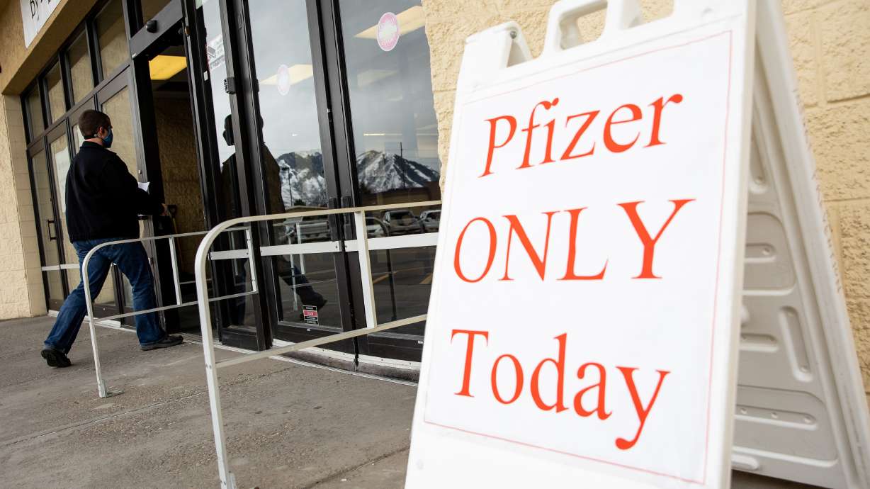 A person arrives at a COVID-19 vaccination site run by the Utah County Health Department in Spanish Fork on Thursday, March 25, 2021.