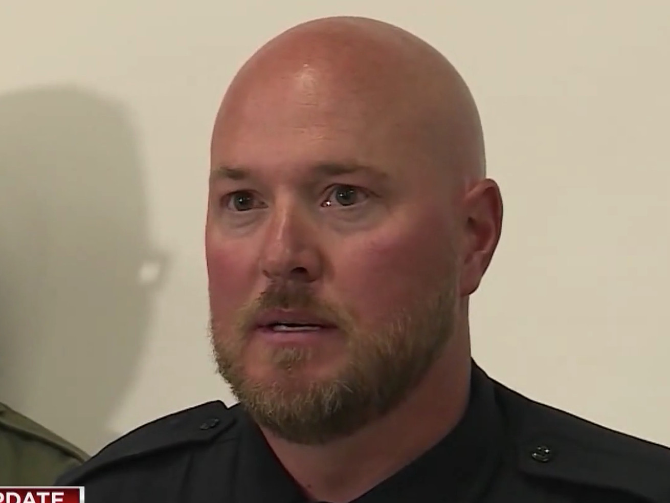Wellington Police Chief Rory Bradley speaks during a
press conference after an officer-involved shooting in September of
2019. City administrators announced Friday they were switching
Bradley from paid leave to unpaid leave, but continued to remain
silent on what type of investigation is being conducted into
Bradley.