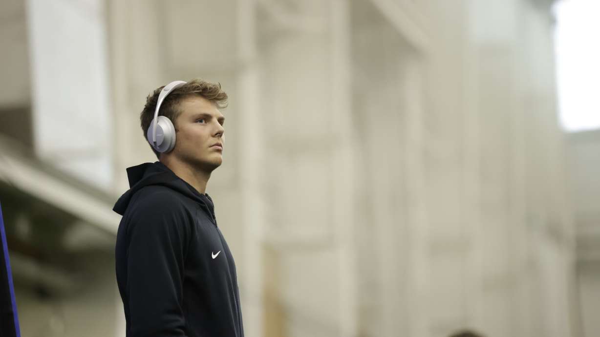 BYU quarterback Zach Wilson during BYU's pro day, Friday, March 26, 2021 in Provo.