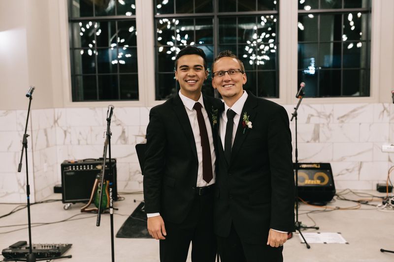 Dustin Watkins and Dan Watkins are pictured in this
undated photo. Theirs was one of few biracial families in Alpine
when they moved there from California as children.