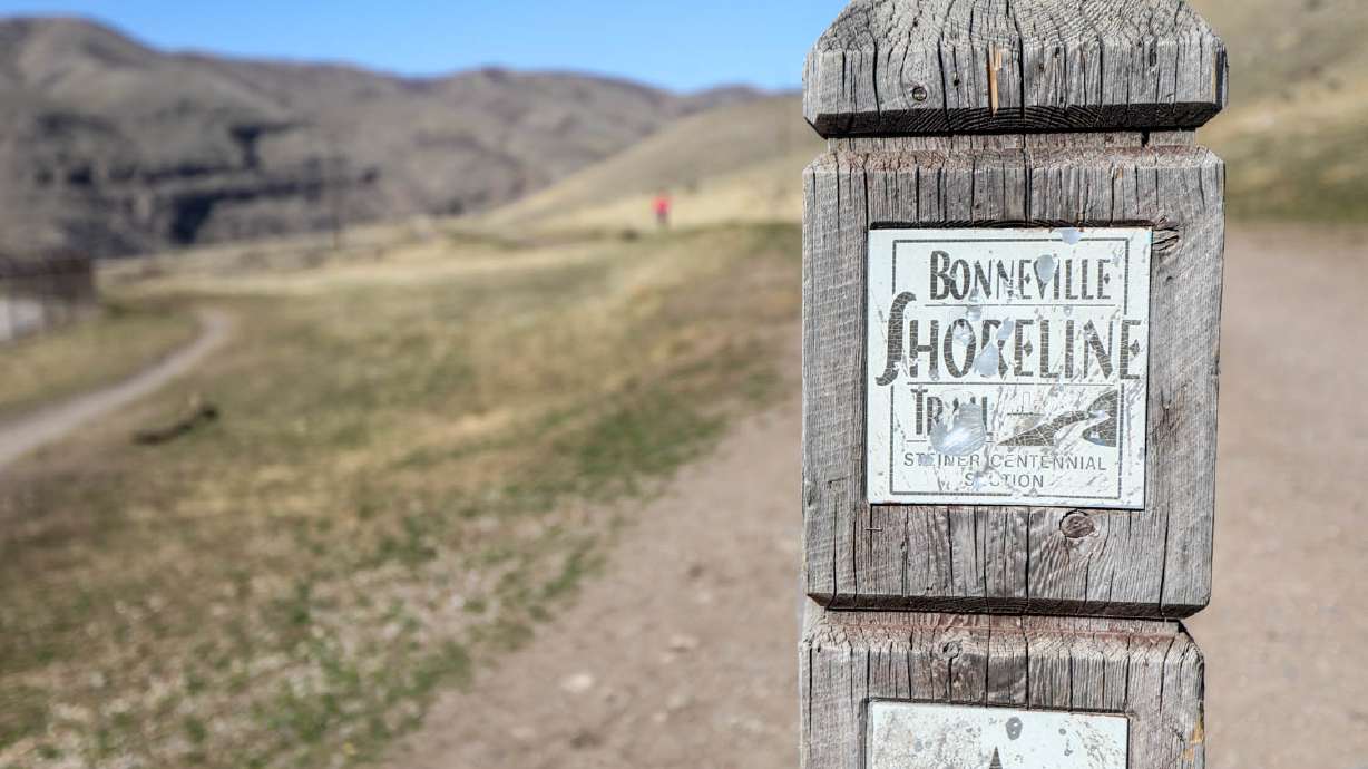 10 of 371runningapps.nat_16951.jpg
A Bonneville Shoreline Trail sign in Salt Lake City is pictured on Sunday, March 7, 2021.