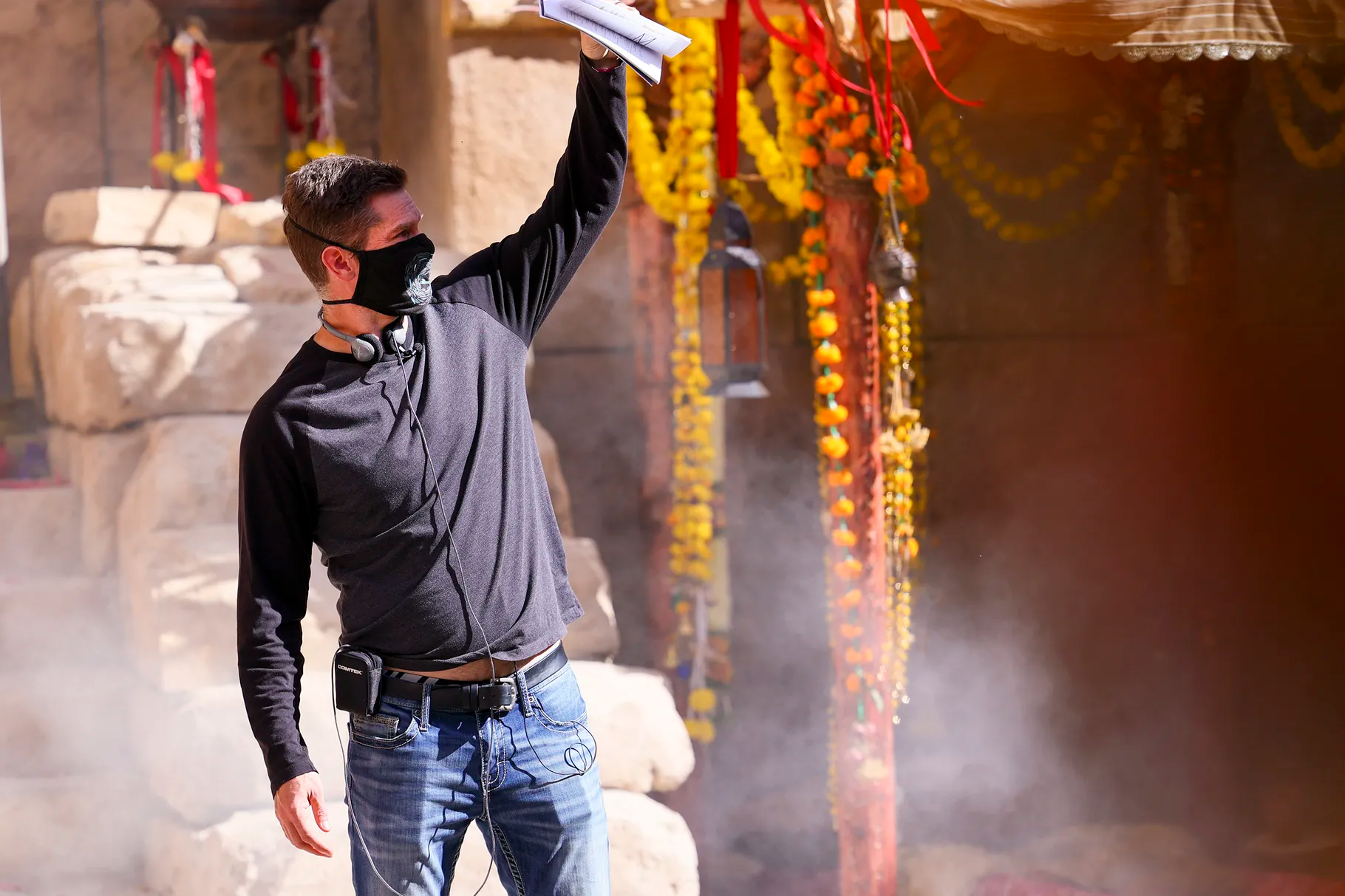 Director Dallas Jenkins on the Goshen, Utah, set of “The Chosen” Season 2. 