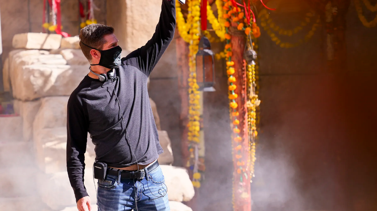 Director Dallas Jenkins on the Goshen, Utah, set of “The Chosen” Season 2.