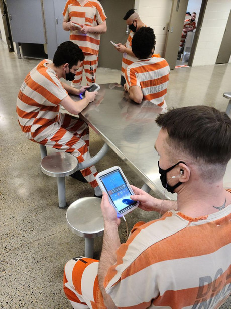 Inmates at the Davis County Jail are now issued tablets
when they are booked into the housing units that are not maximum
security. The tablets can be used for education, entertainment and
to connect with family members. Jail administrators say the
introduction of the tablets has made the inmate population much
calmer and compliant.