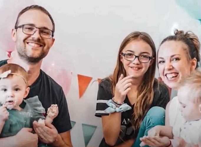 Ben and Brianna Bigelow with their three children.