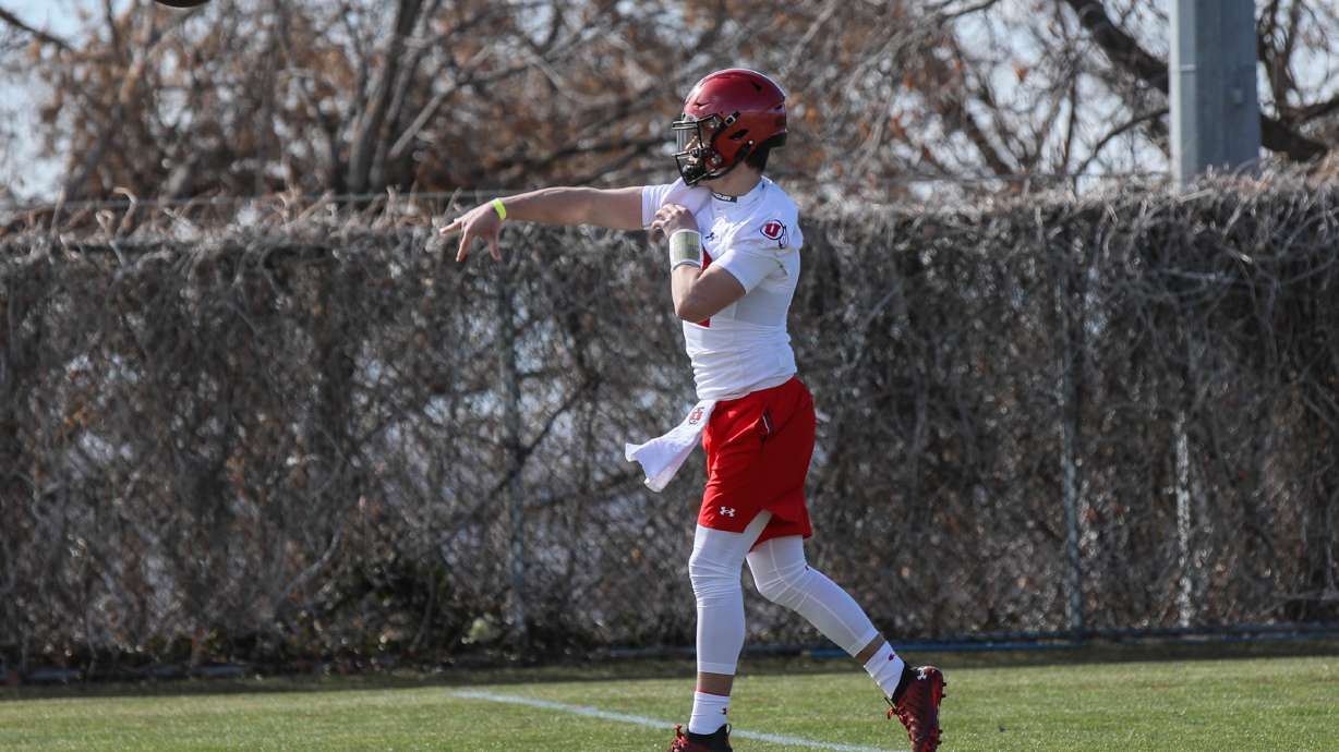 Quarterback Charlie Brewer tosses a pass during a spring practice.