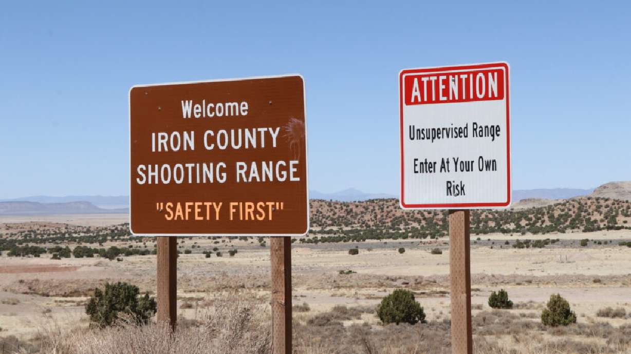 Iron County Shooting Range in the Three Peaks Recreation Area, Iron County, Utah, April 6, 2021