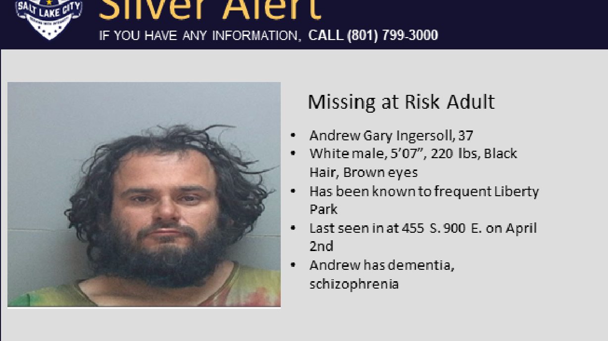 Silver alert activated for man missing from Salt Lake City since Friday