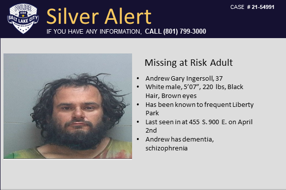 Silver alert activated for man missing from Salt Lake City since Friday
