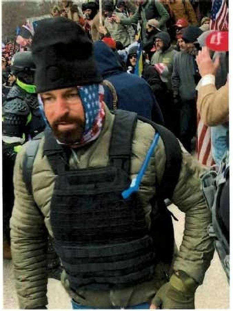 Brady Knowlton, of St. George, faces criminal charges
for allegedly entering the U.S. Capitol during the Jan. 6, 2021,
riot in Washington.