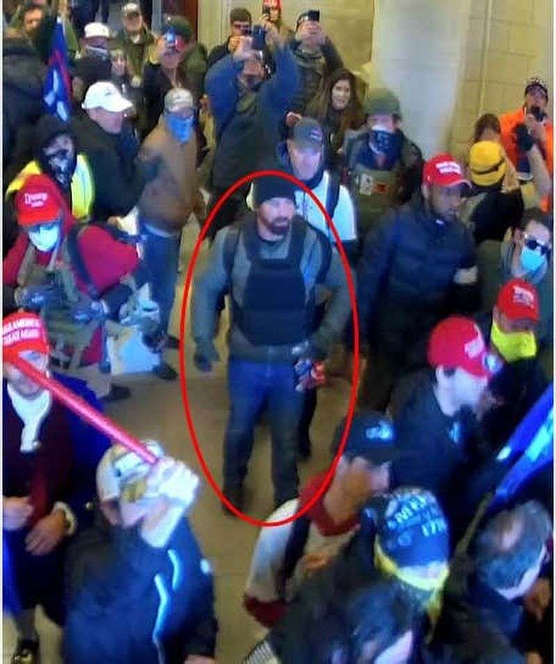 Brady Knowlton, of St. George, faces criminal charges
for allegedly entering the U.S. Capitol during the Jan. 6, 2021,
riot in Washington.