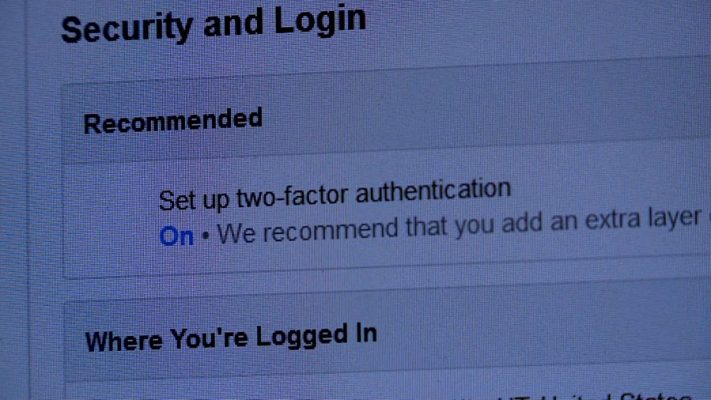 Enabled two-factor authentication will help secure your account.