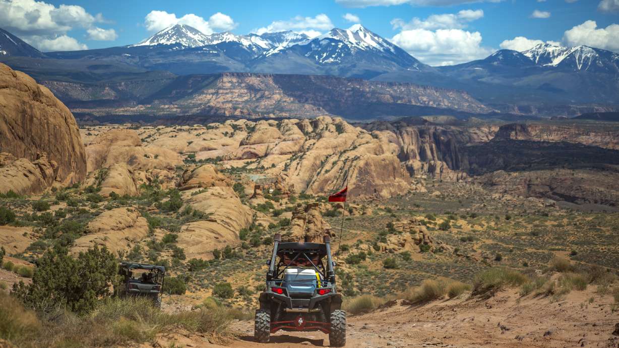 An off-road vehicle takes on the wilderness