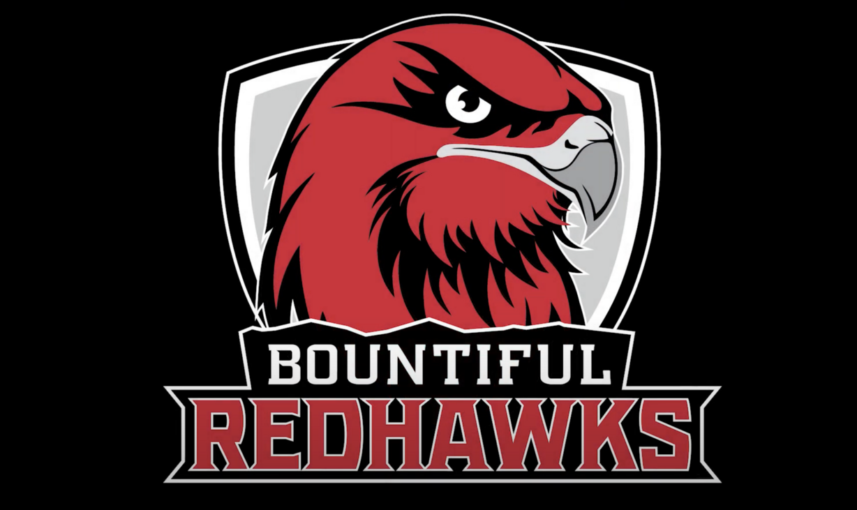 A mockup of a possible Bountiful Redhawks logo following the Bountiful High School mascot name change. A final logo has not yet been selected, according to the school.