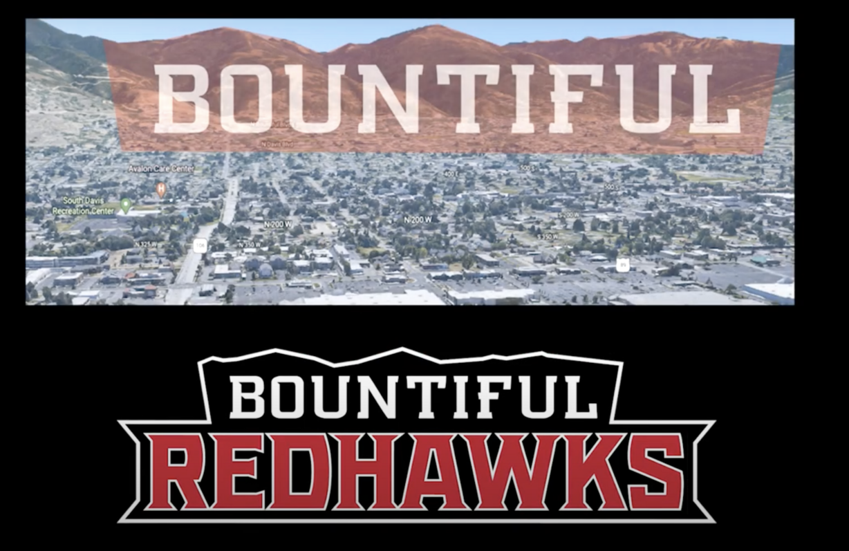 A mockup of a possible Bountiful Redhawks logo following the Bountiful High School mascot name change. A final logo has not yet been selected, according to the school.