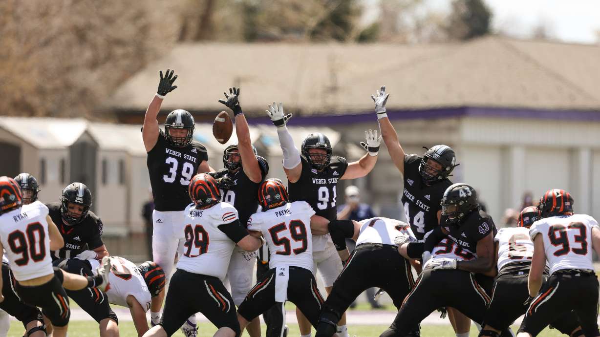 Weber State faces Idaho State on Saturday, April 10, 2021 in Ogden. (Photo: Robert Casey, Weber State Athletics)