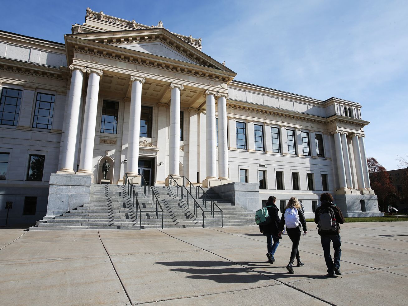 The Park Building on President’s Circle at The
University of Utah in Salt Lake City is pictured on Monday, Nov.
18, 2019. Senators from Utah and Arizona have teamed up on a
bipartisan proposal to reduce student loan debt and make college
more affordable.