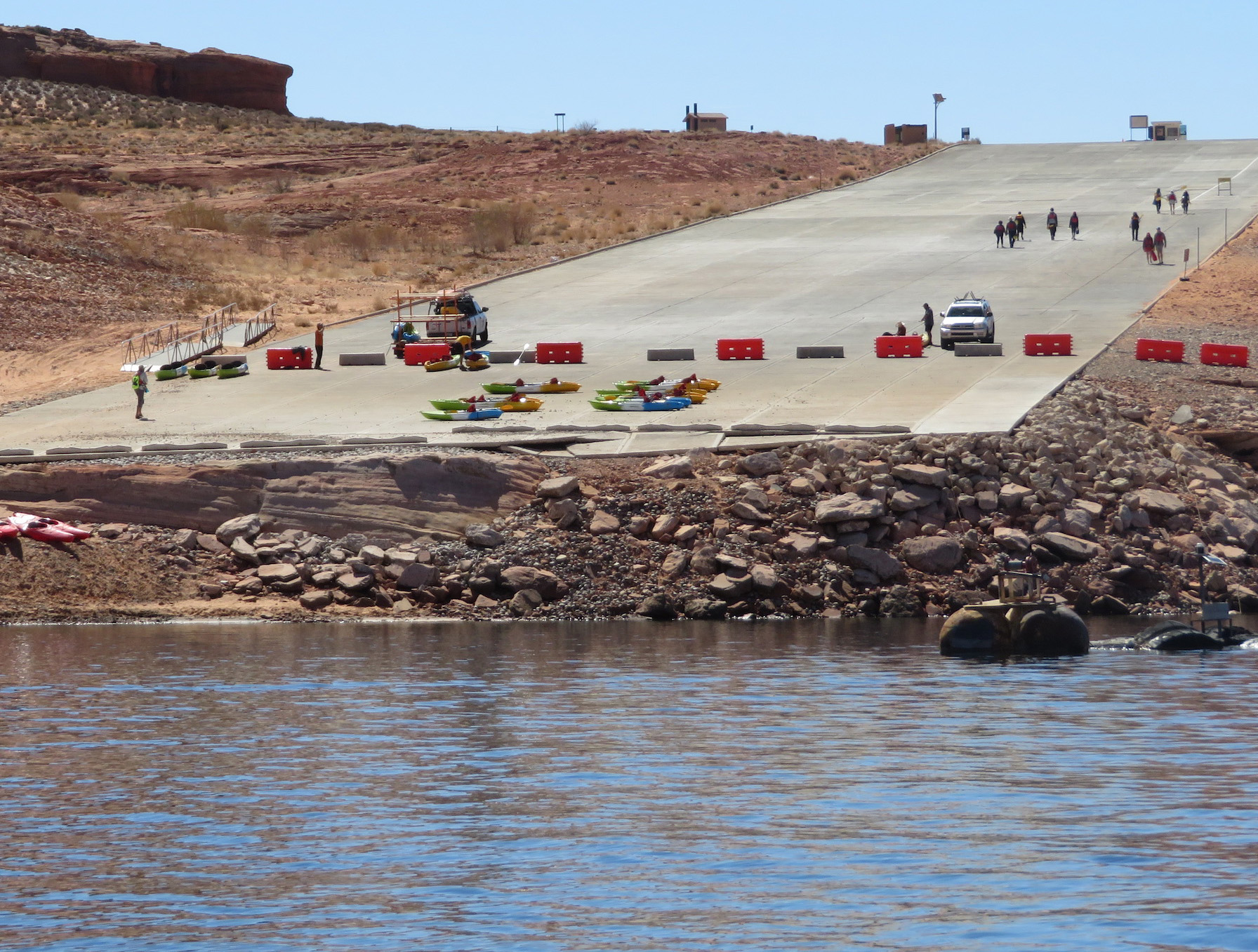 Historically low Lake Powell water levels cause closures of some launch ramps, other changes