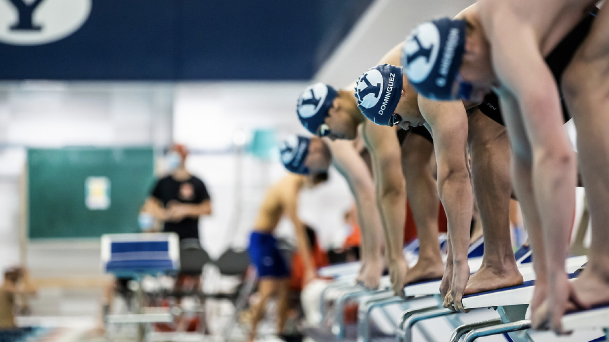 Men’s swimming team competes against University of Utah.
January 8, 2021
Photography by Nate Edwards/BYU