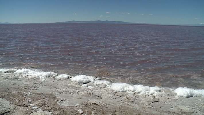 Experts said the levels were so low that a person could walk out to the deep-red salt-encrusted banks of the Great Salt Lake.