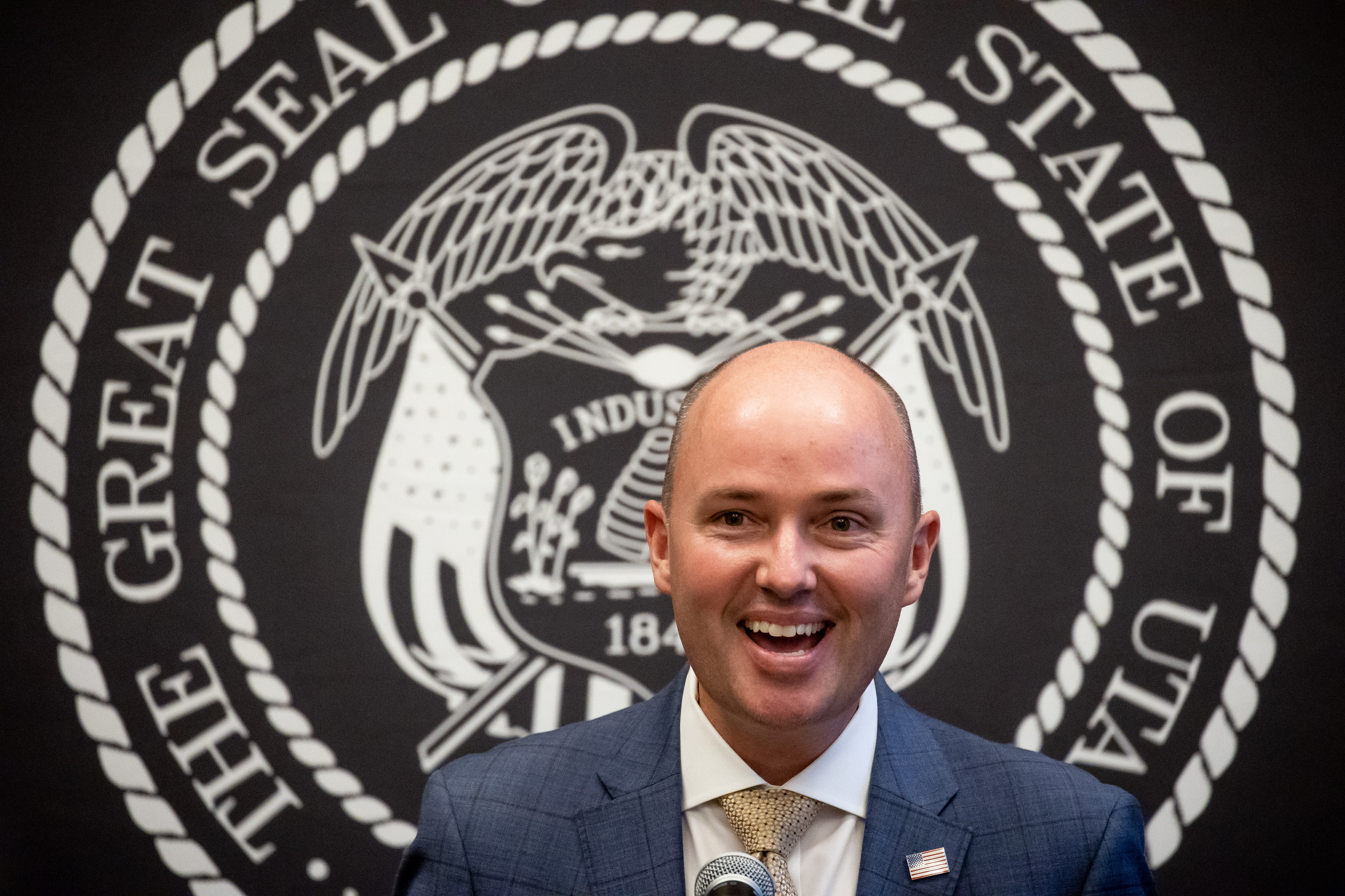 Gov. Spencer Cox speaks during a briefing on COVID-19 at the Capitol in Salt Lake City on Thursday, April 29, 2021.