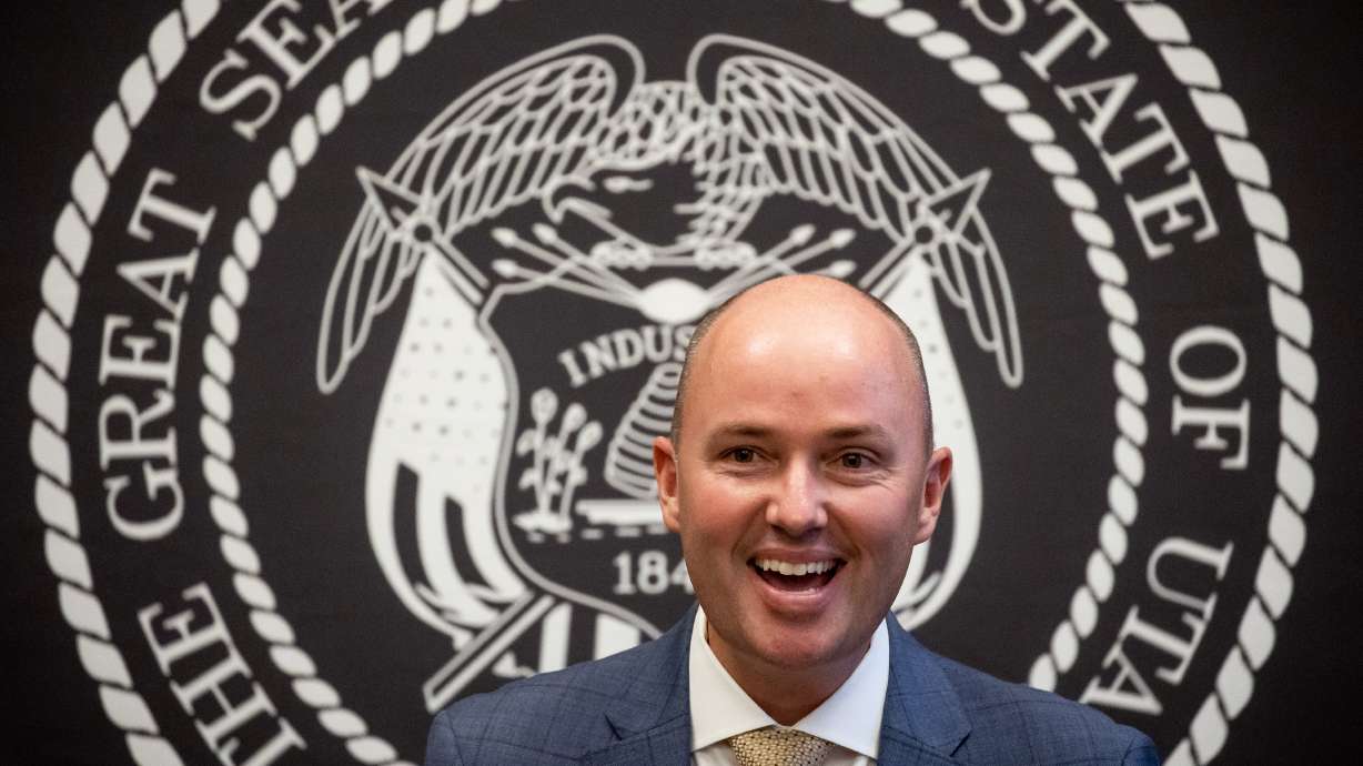 Gov. Spencer Cox speaks during a briefing on COVID-19 at the Capitol in Salt Lake City on Thursday, April 29, 2021.