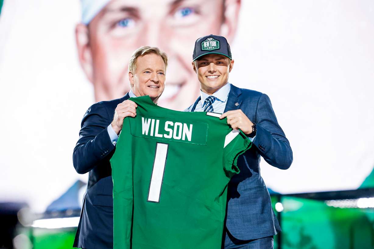 Former BYU quarterback Zach Wilson was selected with the No. 2 pick by the New York Jets in Cleveland, Ohio during the 2021 NFL Draft.