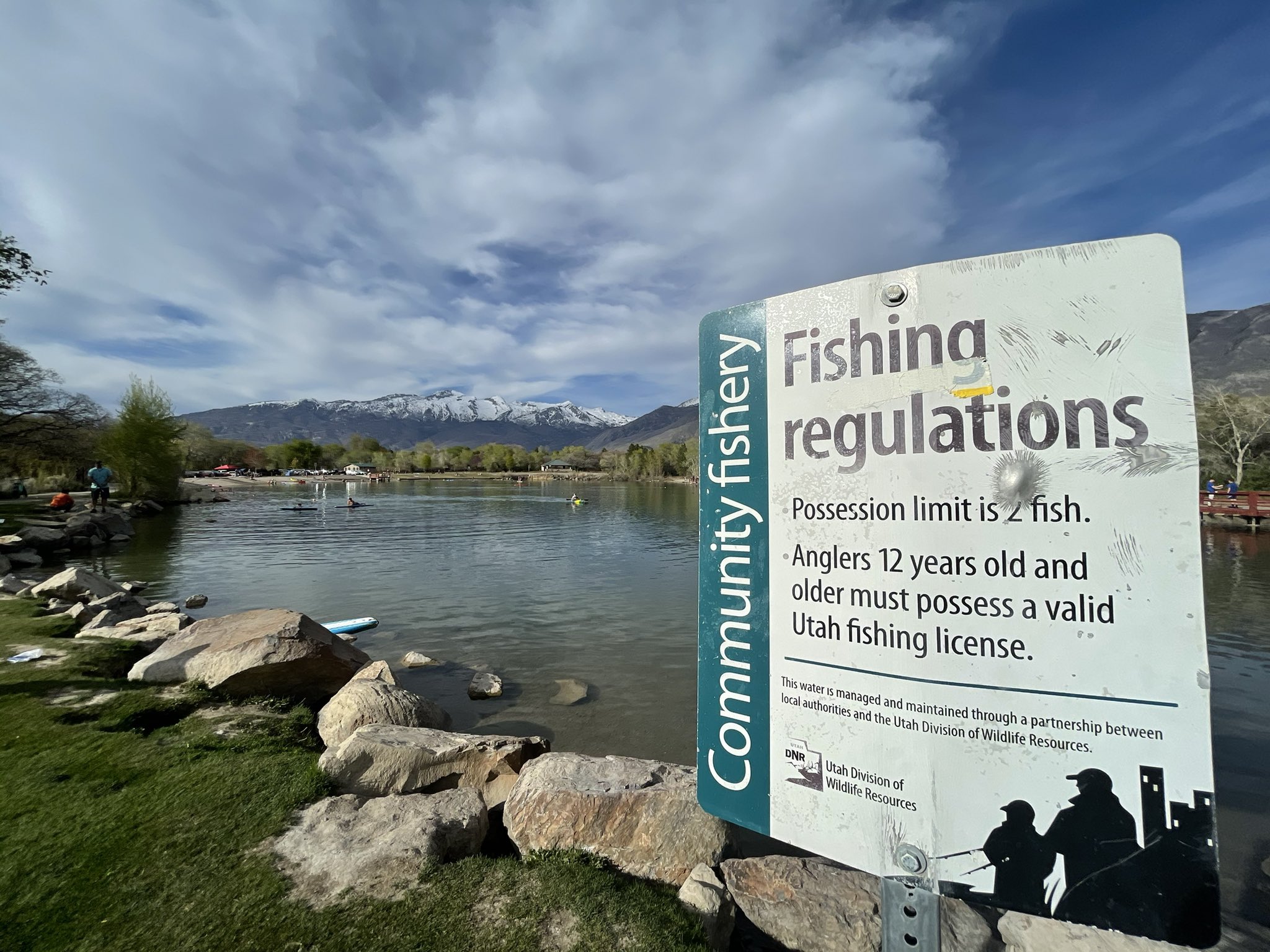 Jeremy Haws caught a nearly 17-pound koi in a small pond in Highland.