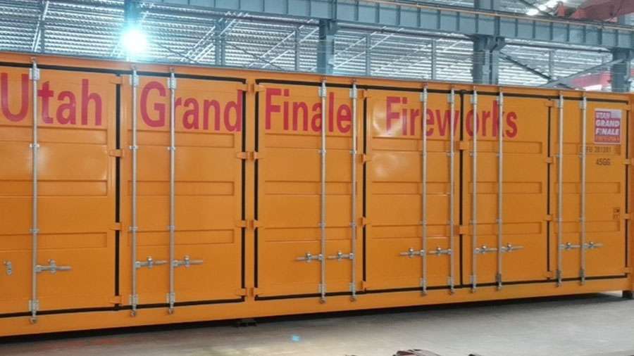 Douglas Gordon’s shipping container of fireworks waits to leave China.